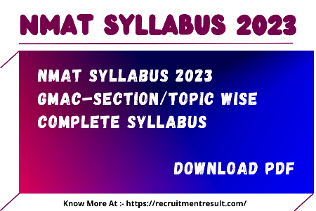 NMAT Syllabus 2023
