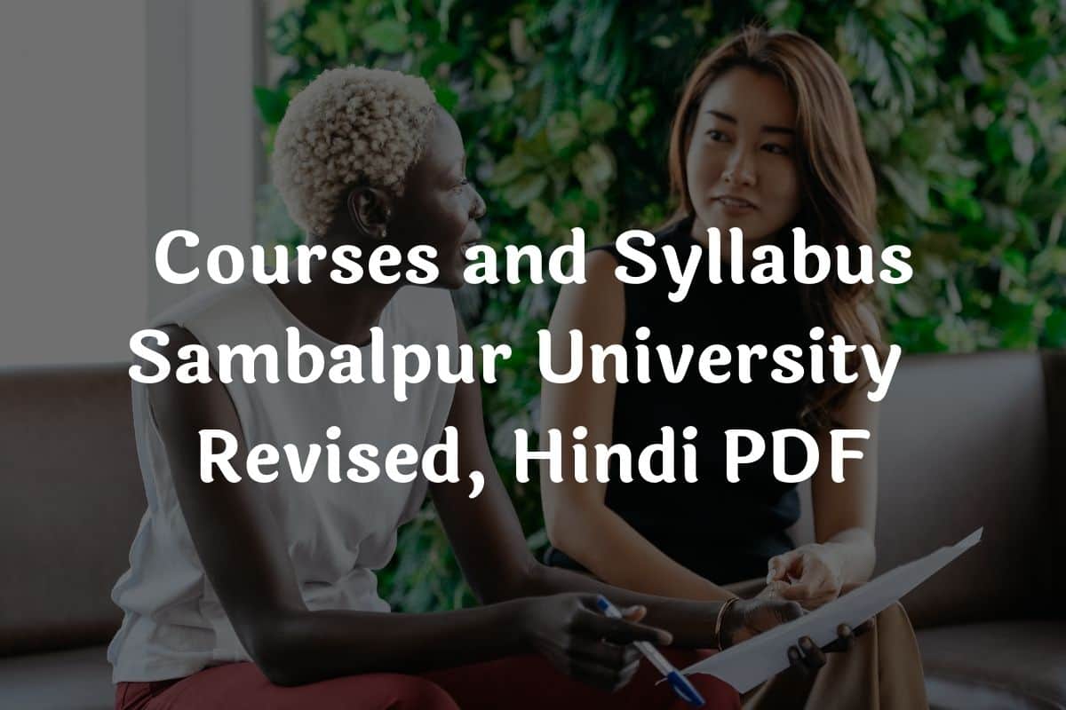 Sambalpur University Syllabus