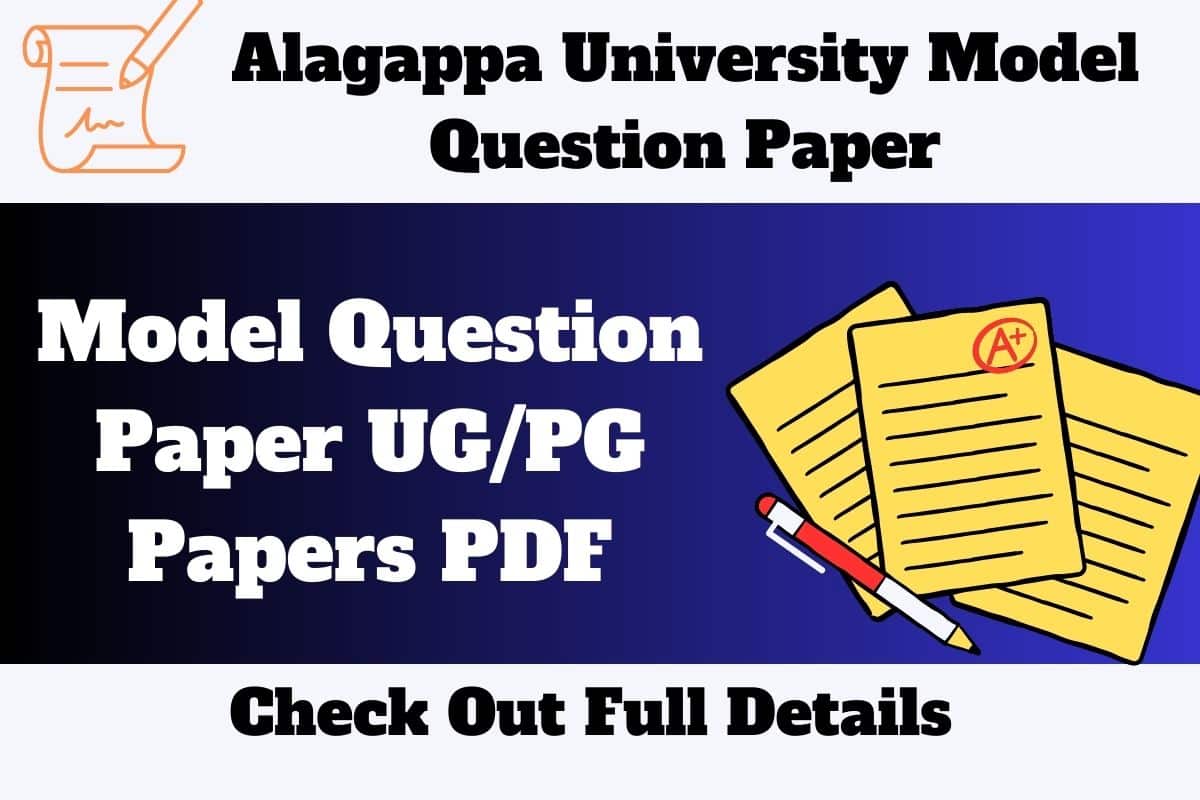 Alagappa University Model Question Paper