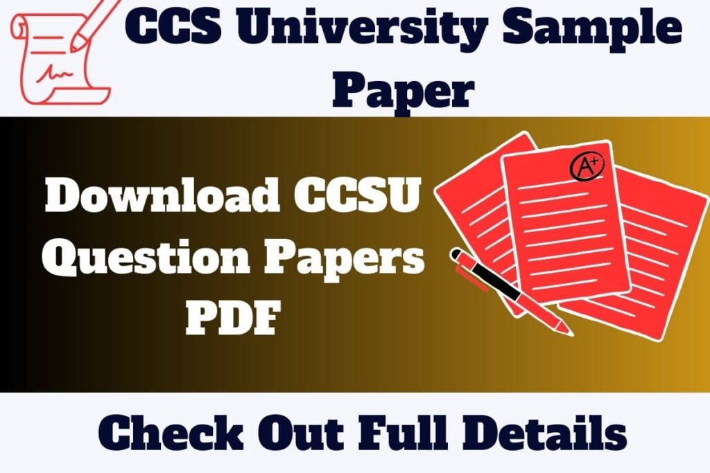 CCS University Sample Paper 2023 Available! Download CCSU Question ...