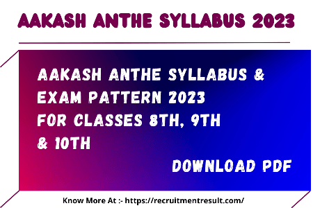 Aakash ANTHE Syllabus 2023