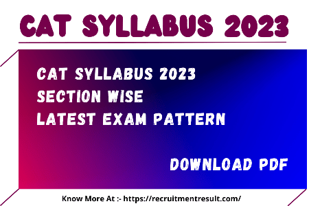 CAT Syllabus 2023
