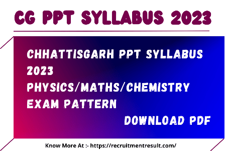 CG PPT Syllabus 2023