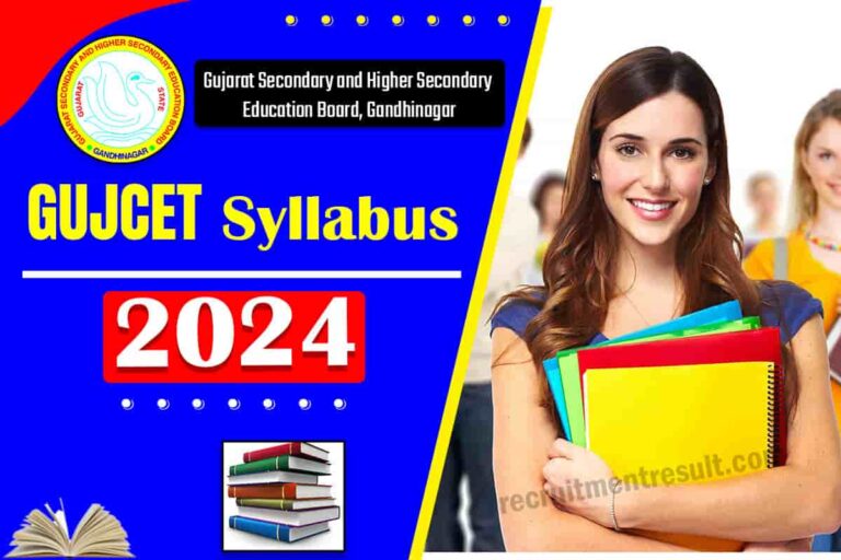 GUJCET Syllabus 2024 In Gujarati Physics/Maths/Chemistry Download PDF