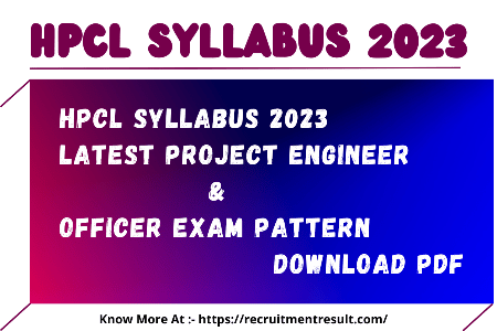 HPCL Syllabus 2023