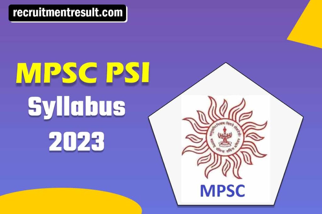 MPSC PSI Syllabus 2023 (Marathi/English) | Download Pre/Main Exam Pattern