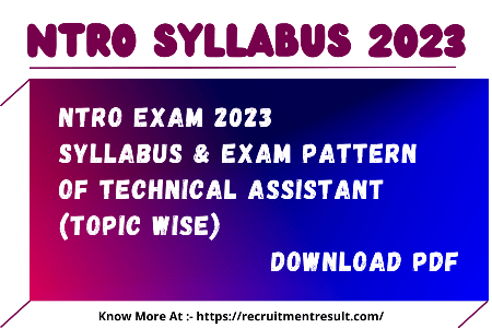 NTRO Syllabus 2023