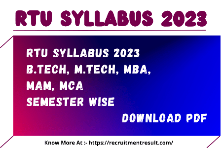 RTU Syllabus 2023