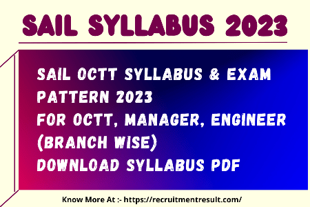 SAIL Syllabus 2023
