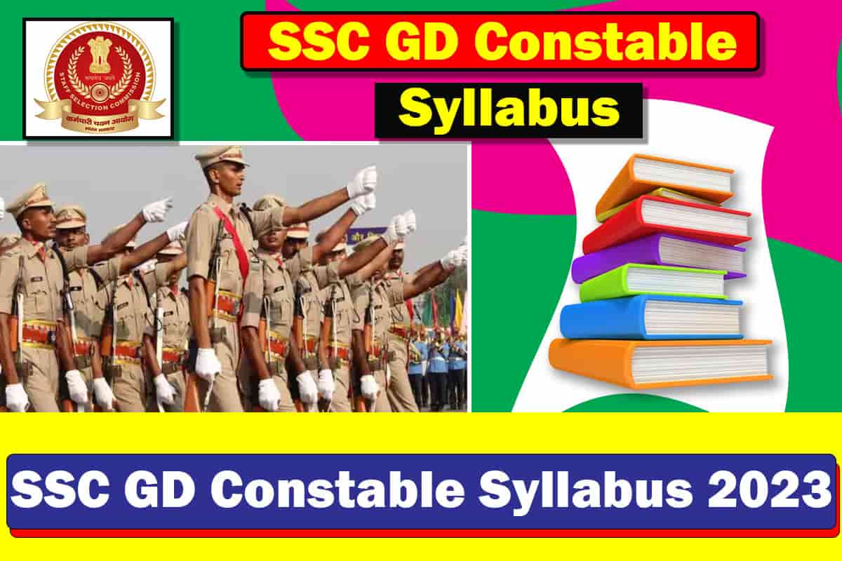SSC GD Constable Syllabus 2023 (Topic Wise) Download With Exam Pattern