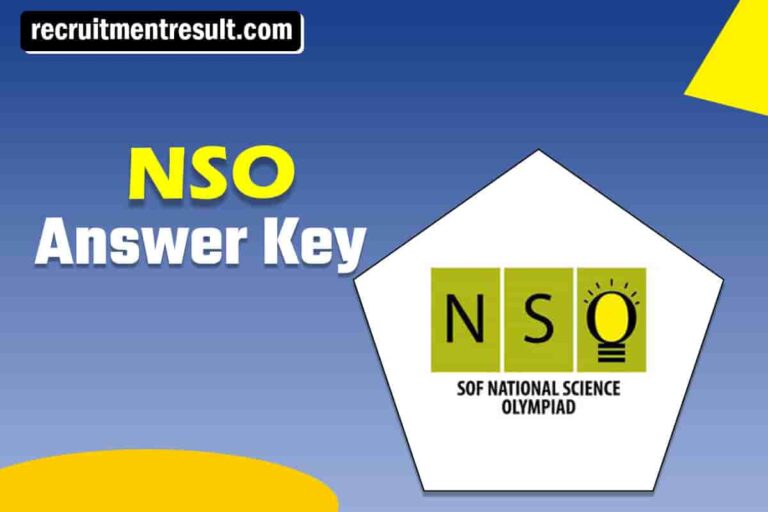 NSO Answer Key 2023 Set A, B, C, D SOF NSO Solutions for Class 1 to 12