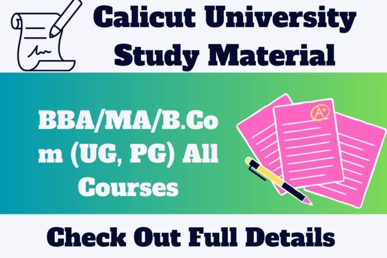 calicut-university-study-material-2023-bba-ma-b-com-ug-pg-all-courses