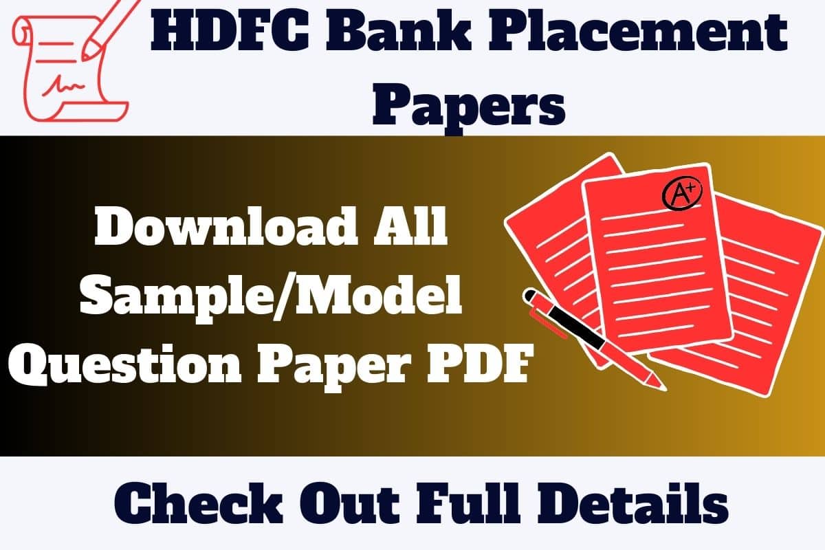 HDFC Bank Placement Papers