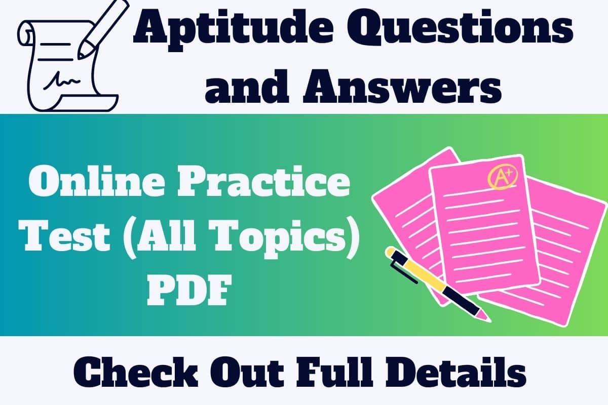 Aptitude Test For Interview Questions And Answers