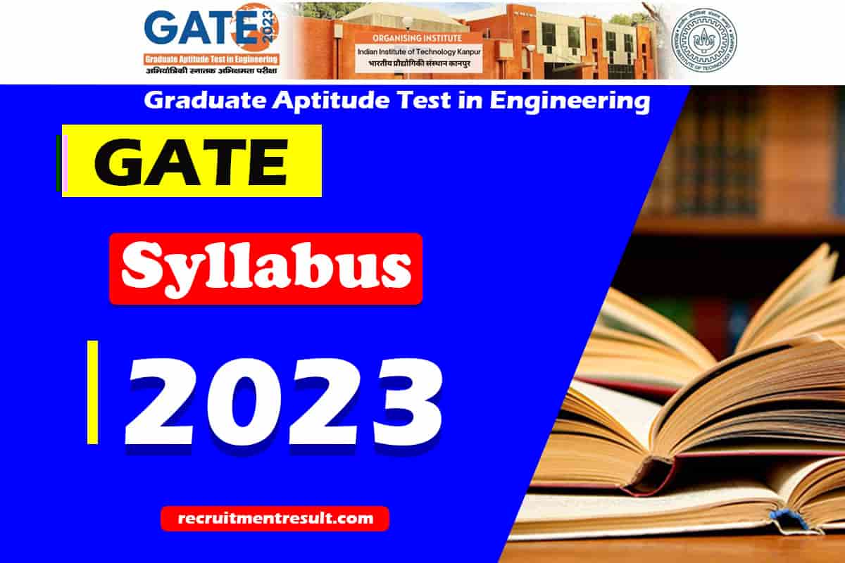 GATE Syllabus 2023 PDF Download Branch Wise CSE, ECE, ME, CE (All Papers)