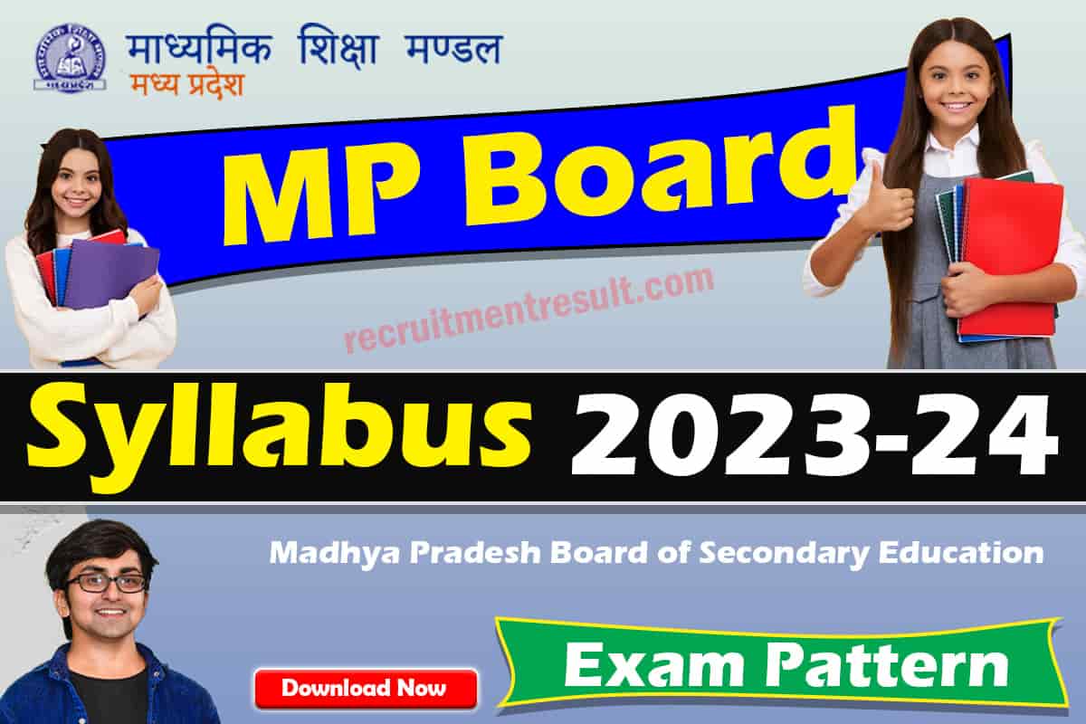 MP Board Syllabus 2023-24 Group Wise MPBSE Class 10th/12th (Special ...