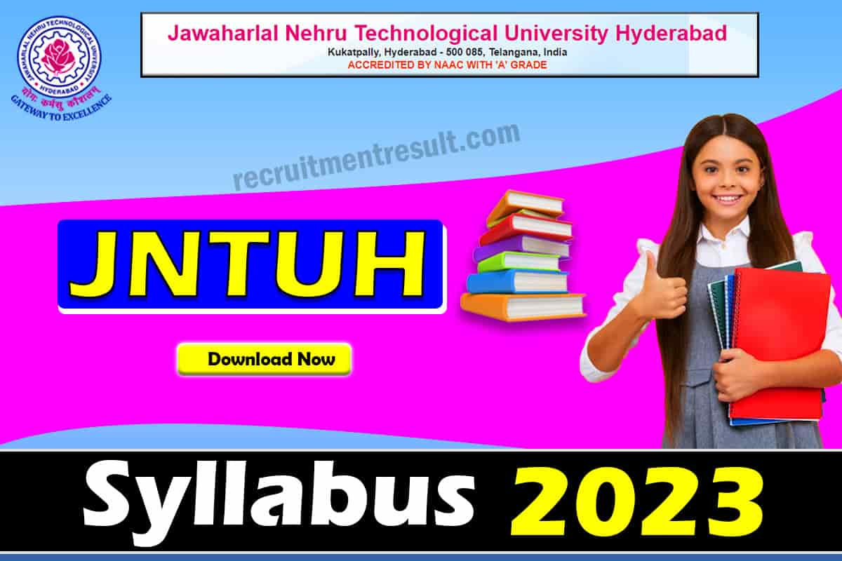 JNTUH Syllabus Book 2023 R17, R16, R15 B.Tech/ M.Pharm/ M.Tech/ MBA