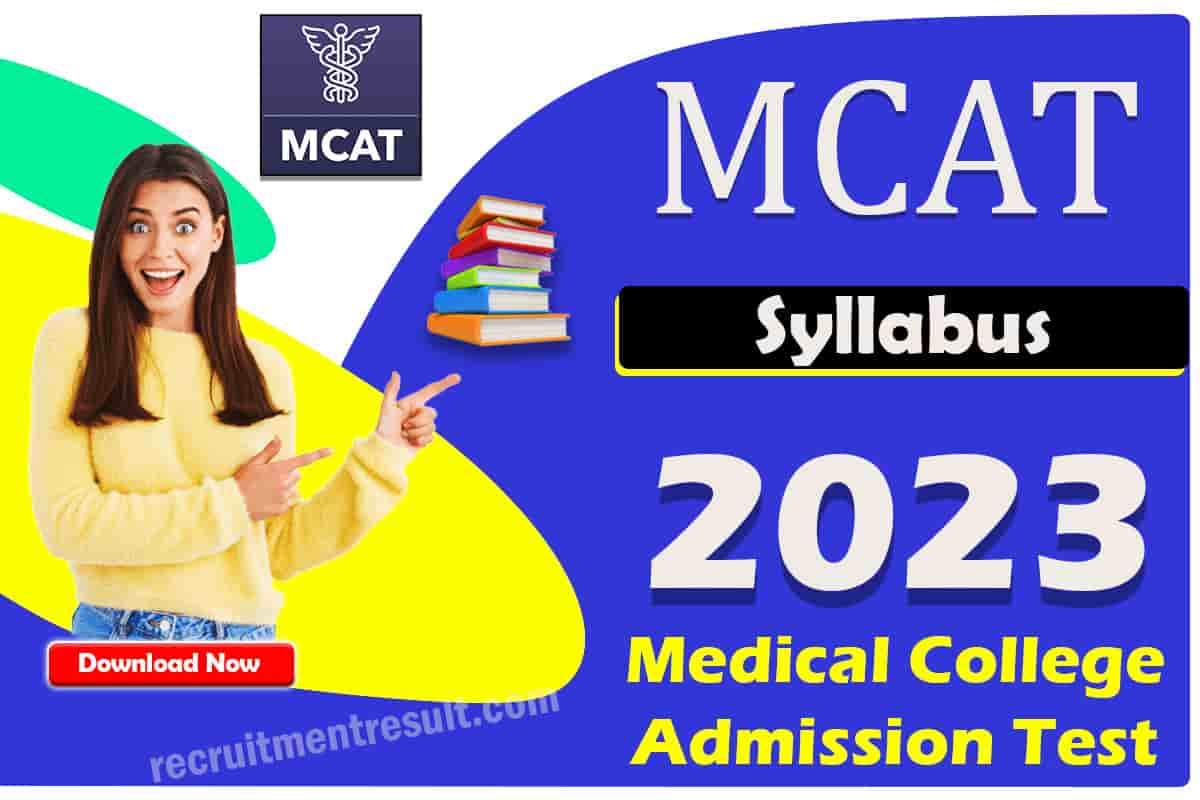 MCAT Syllabus 2023 MCAT Exam Pattern Details Online All Section PDF