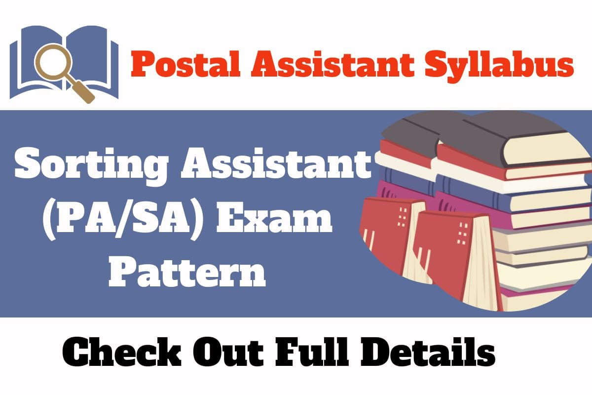Postal Assistant Syllabus 