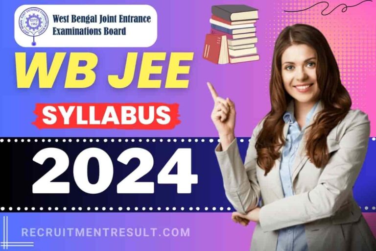 WBJEE Syllabus 2024 Download West Bengal JEE PCM Syllabus, Exam