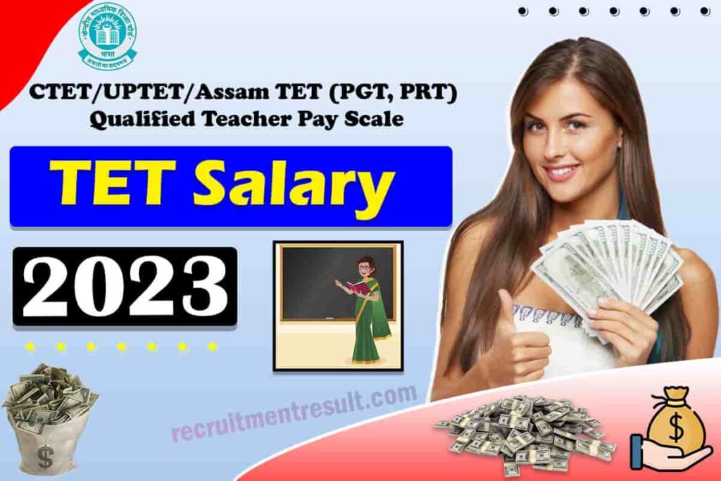 TET Salary 2023| CTET/UPTET/Assam TET (PGT, PRT) Qualified Teacher Pay Scale