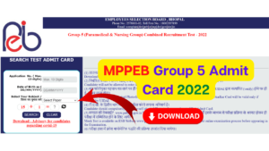 MPPEB Group 5 Admit Card