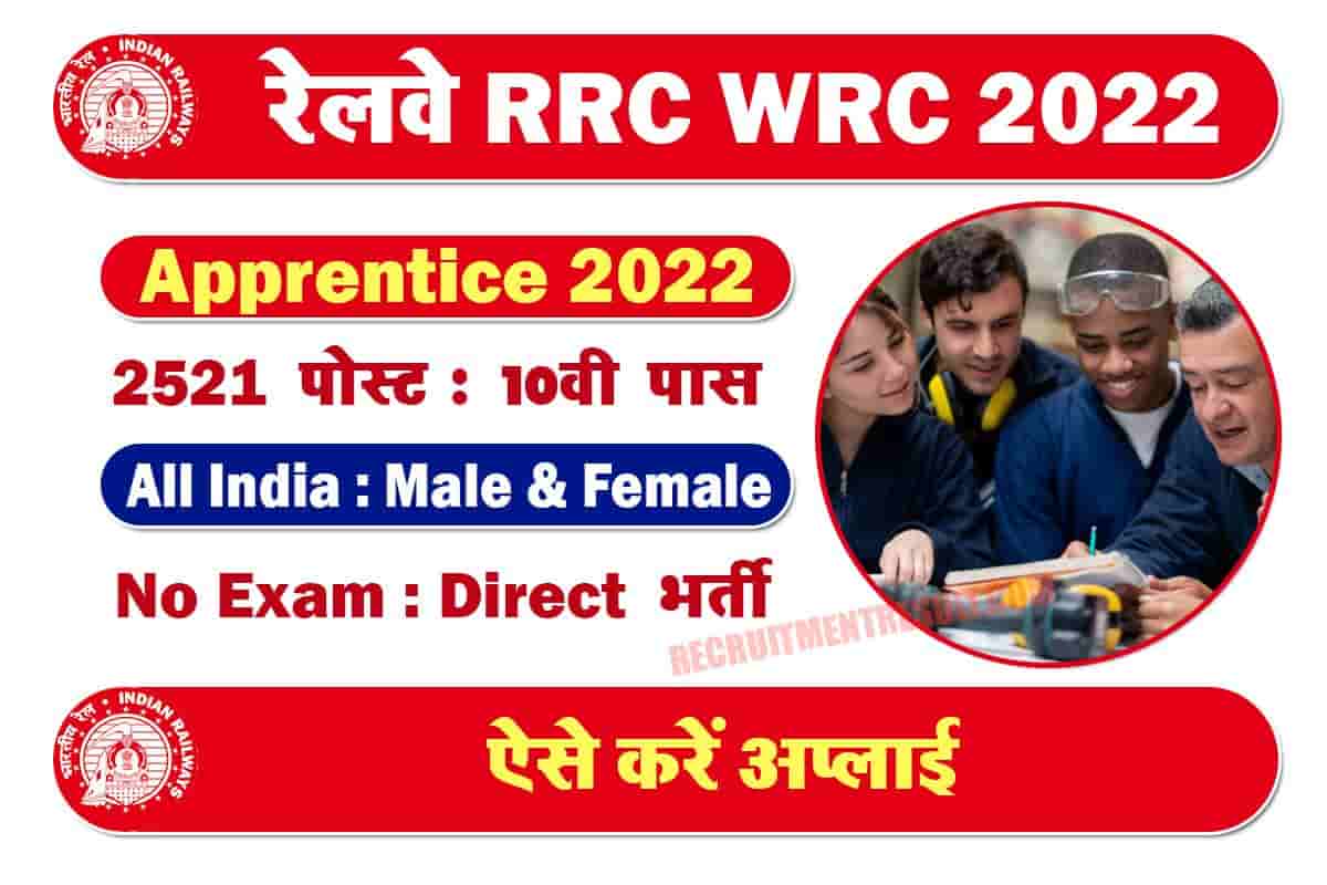 RRC WCR Railway Apprentice Recruitment 2022