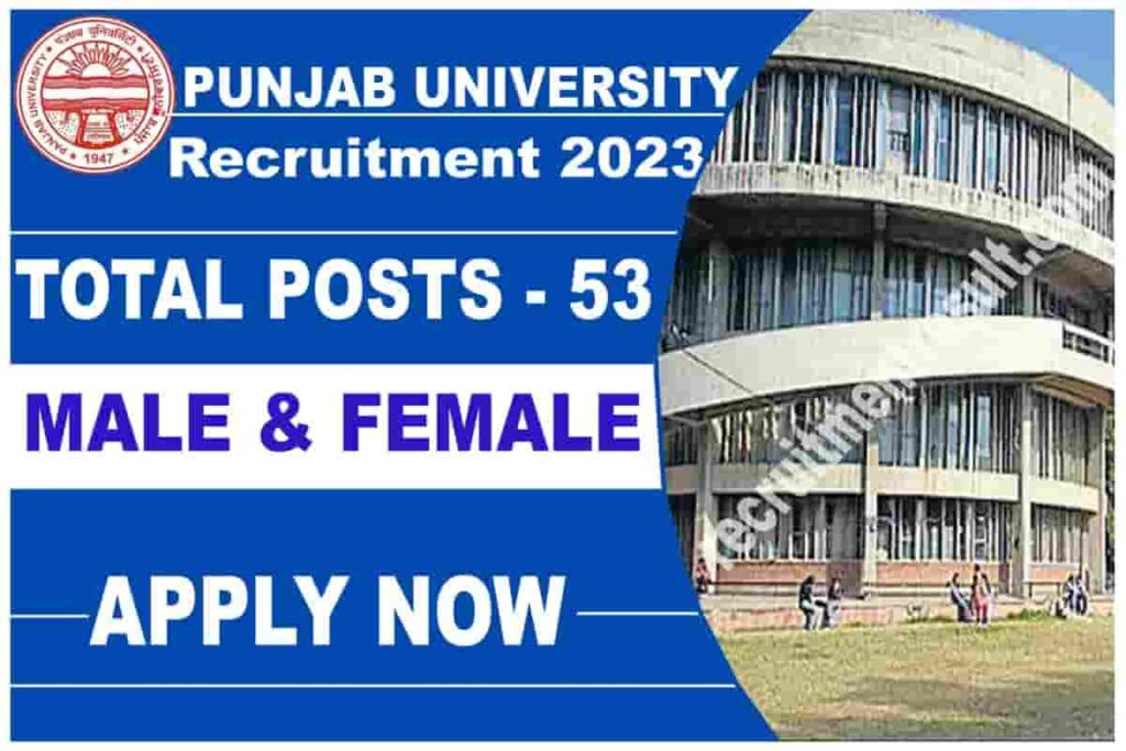 Punjab University Recruitment 2023