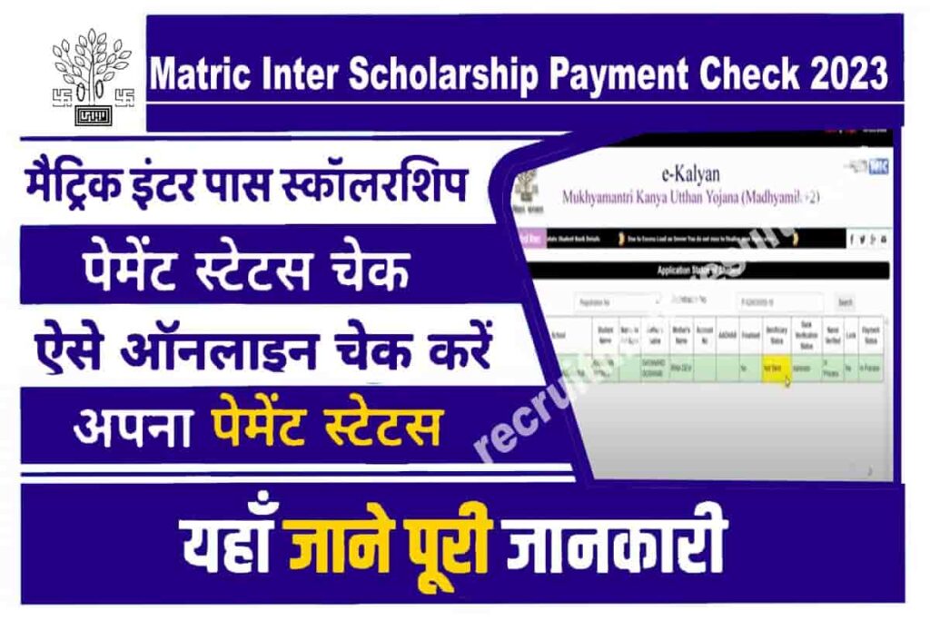 Matric Inter Scholarship Payment Check 2023