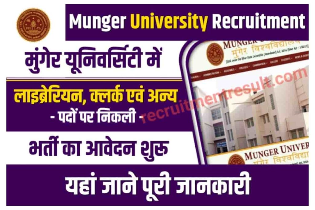 Munger University Recruitment 2023