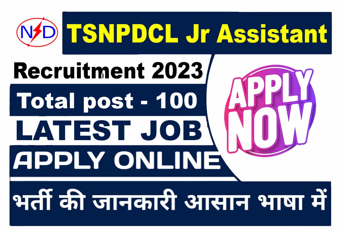 TSNPDCL Jr Assistant Recruitment 2023