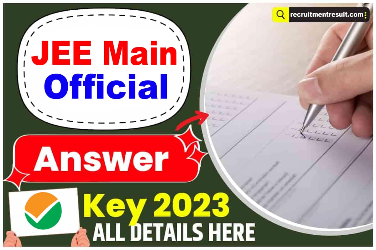 JEE Main Official Answer Key 2023