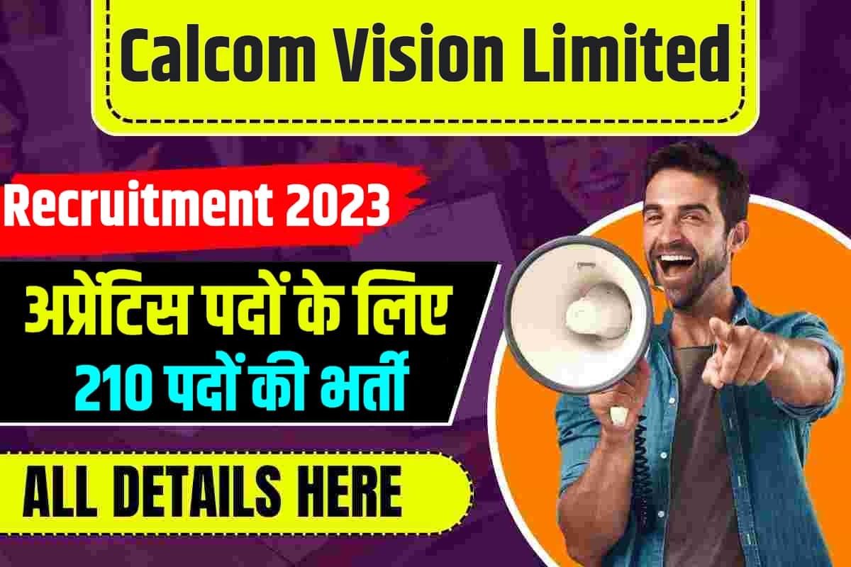 Calcom Vision Limited Recruitment 2023