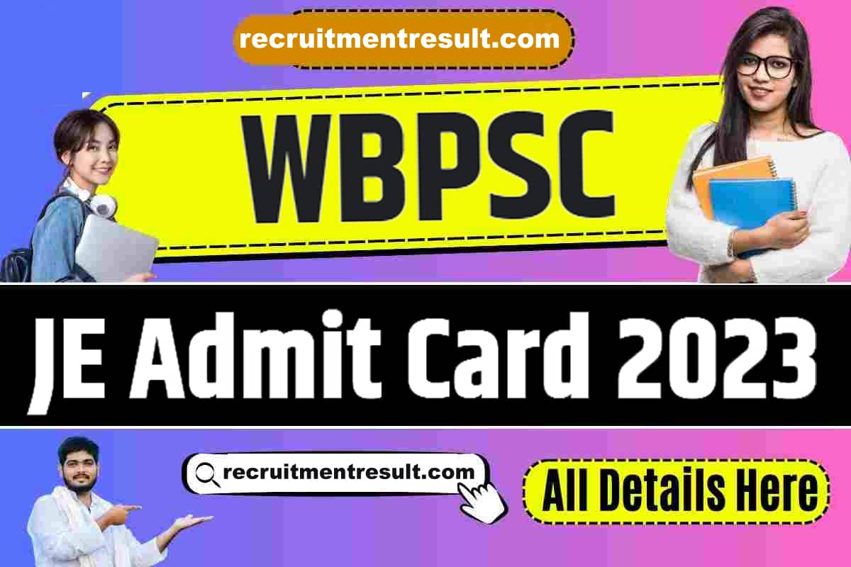 WBPSC JE Admit Card 2023