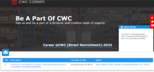 CWC Recruitment 2023
