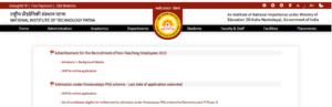 NIT Patna Non Teaching Recruitment 2023