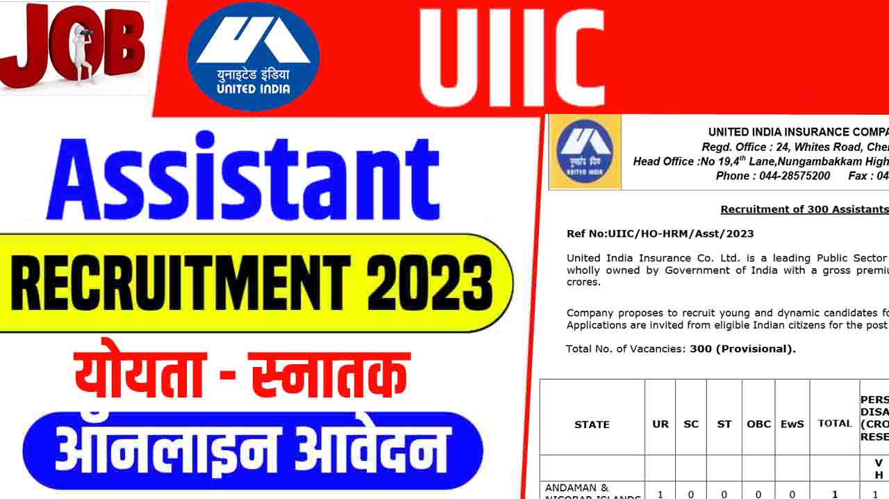 UIIC Assistant Recruitment 2023-24